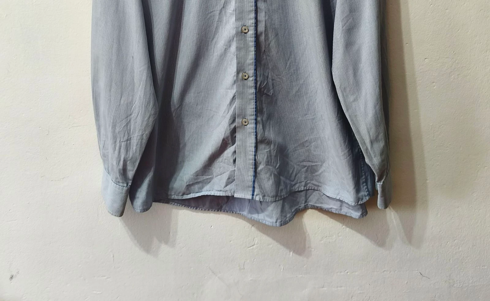 Light blue and white Roger men's shirt Size 5 – photo 6